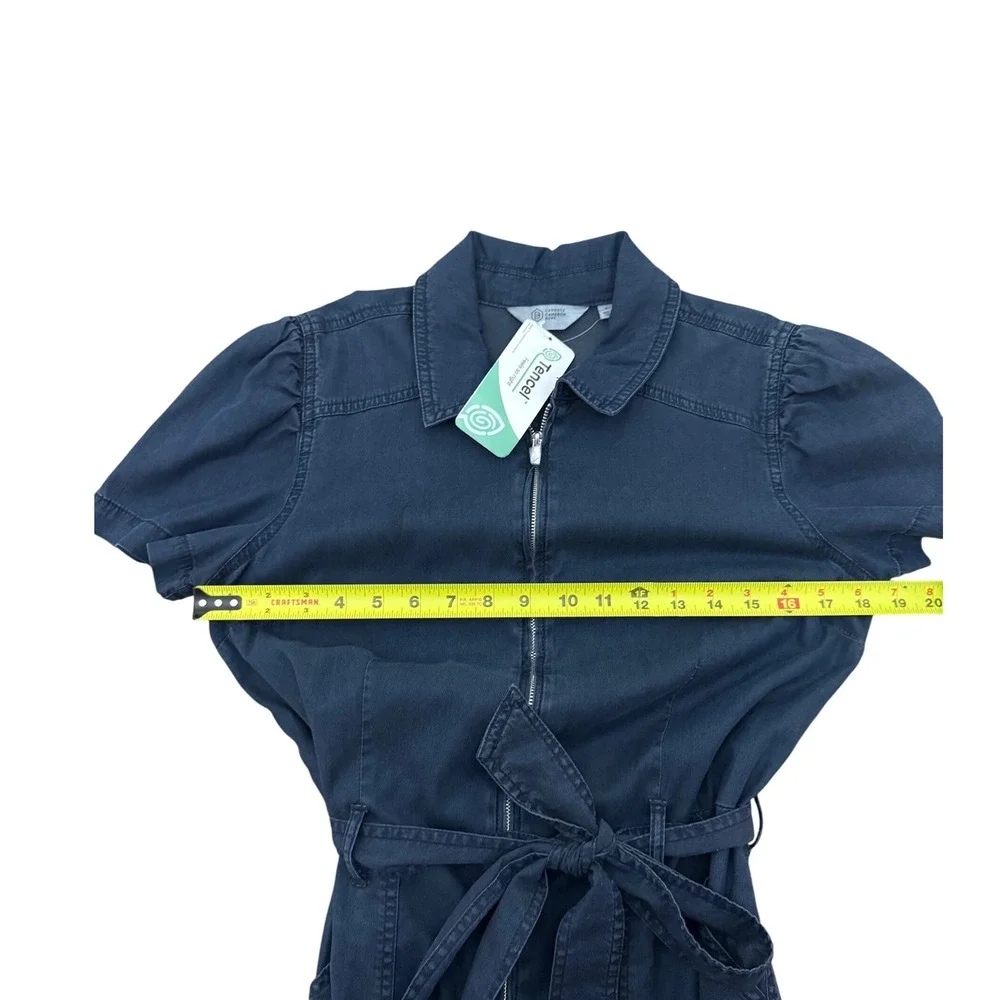 Candace Cameron Bure Denim‎ Chambray Utility Jumpsuit Belted Blue Size S - Picture 7 of 11